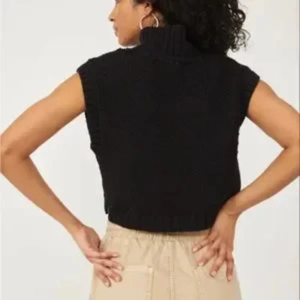 Free People Winding Road Collared Sweater Vest NWOT Size XS